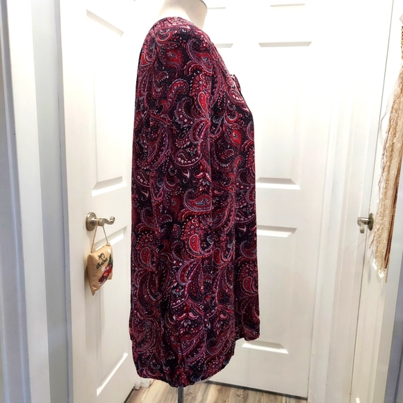 Cato top hi-low V-neck long sleeves Size large - Picture 5 of 10